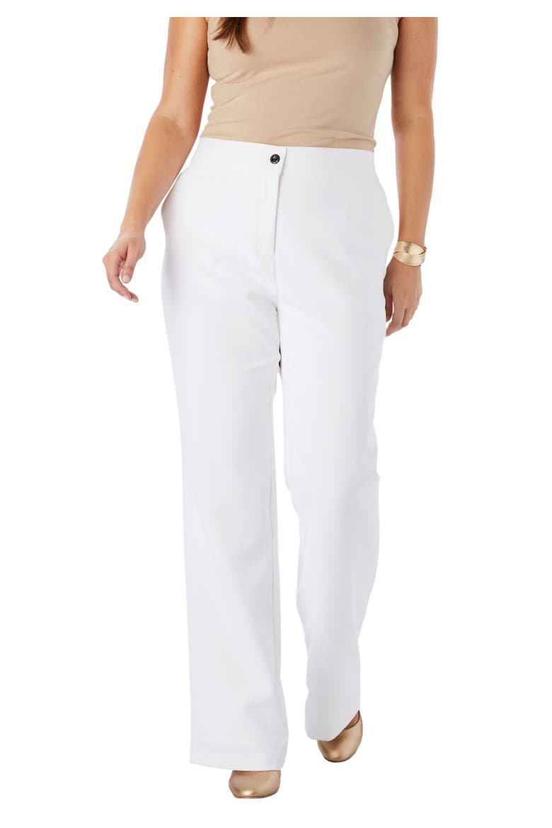 Tummy Control Bi-Stretch Bootcut Pant, Main, color, WHITE