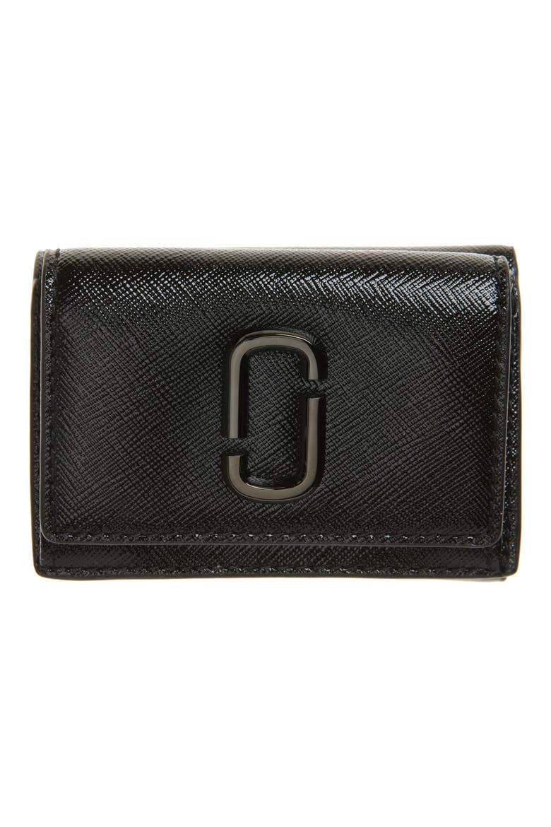 The Mini Trifold Wallet, Main, color, BLACK