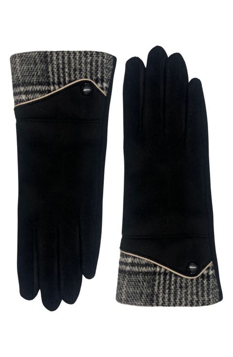 Plaid Touchscreen Gloves