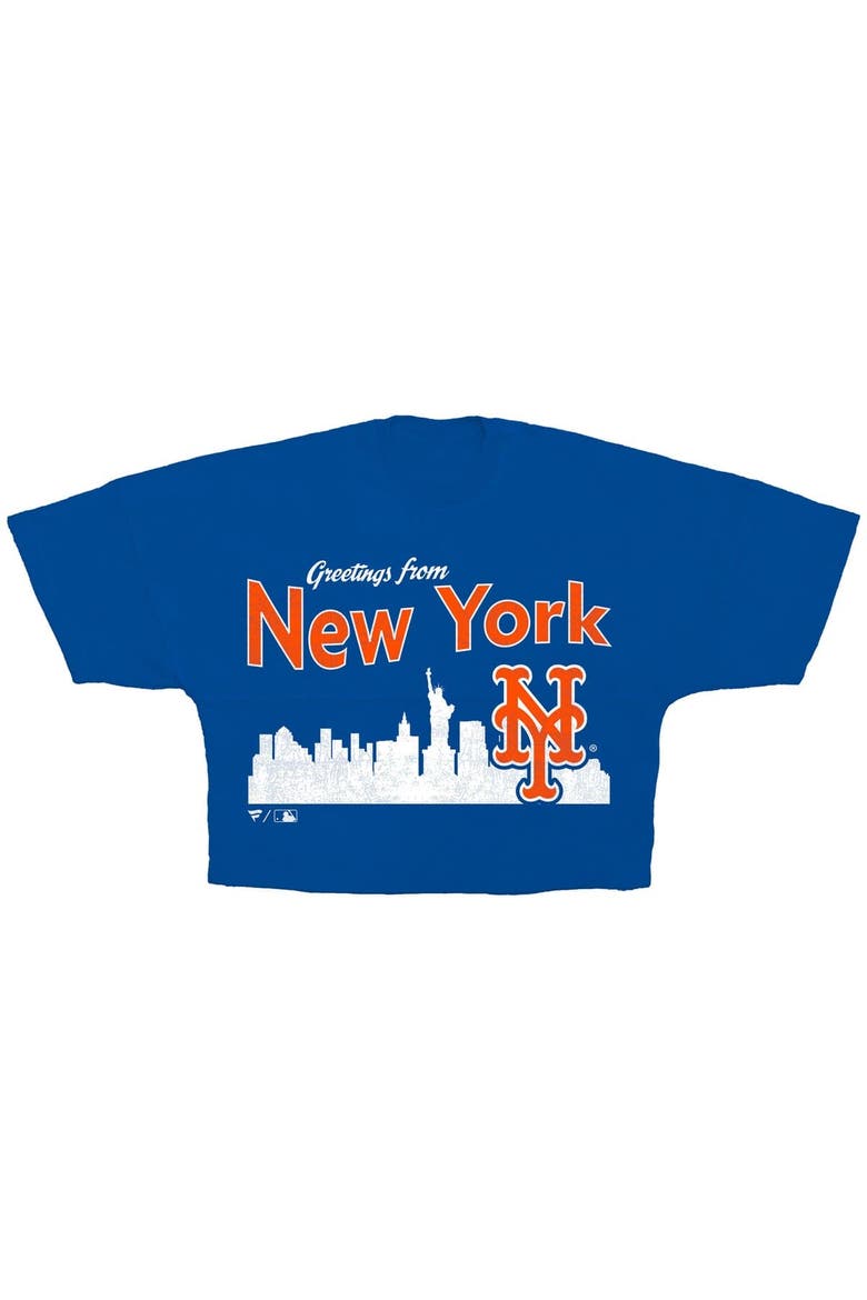 Women's Fanatics  Royal New York Mets Skyline Crop T-Shirt, Alternate, color, Royal