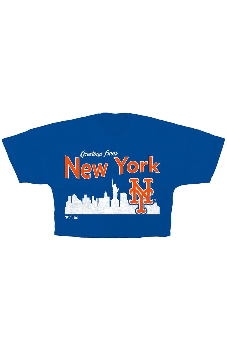 FANATICS Women's Fanatics  Royal New York Mets Skyline Crop T-Shirt, Alternate, color, Royal