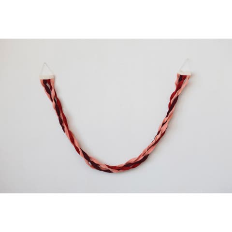Wool Felt Ribbon Garland, Pink & Red