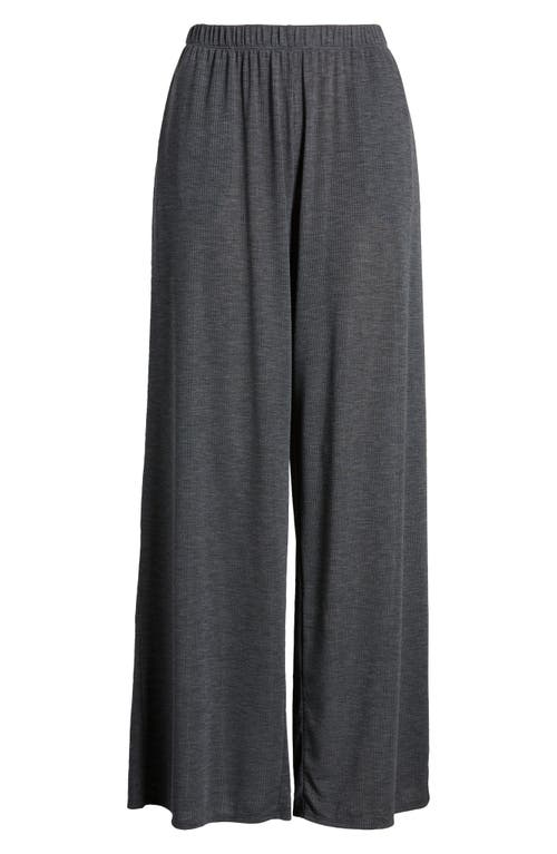 Open Edit Dreamy Rib Wide Leg Pajama Pants In Gray