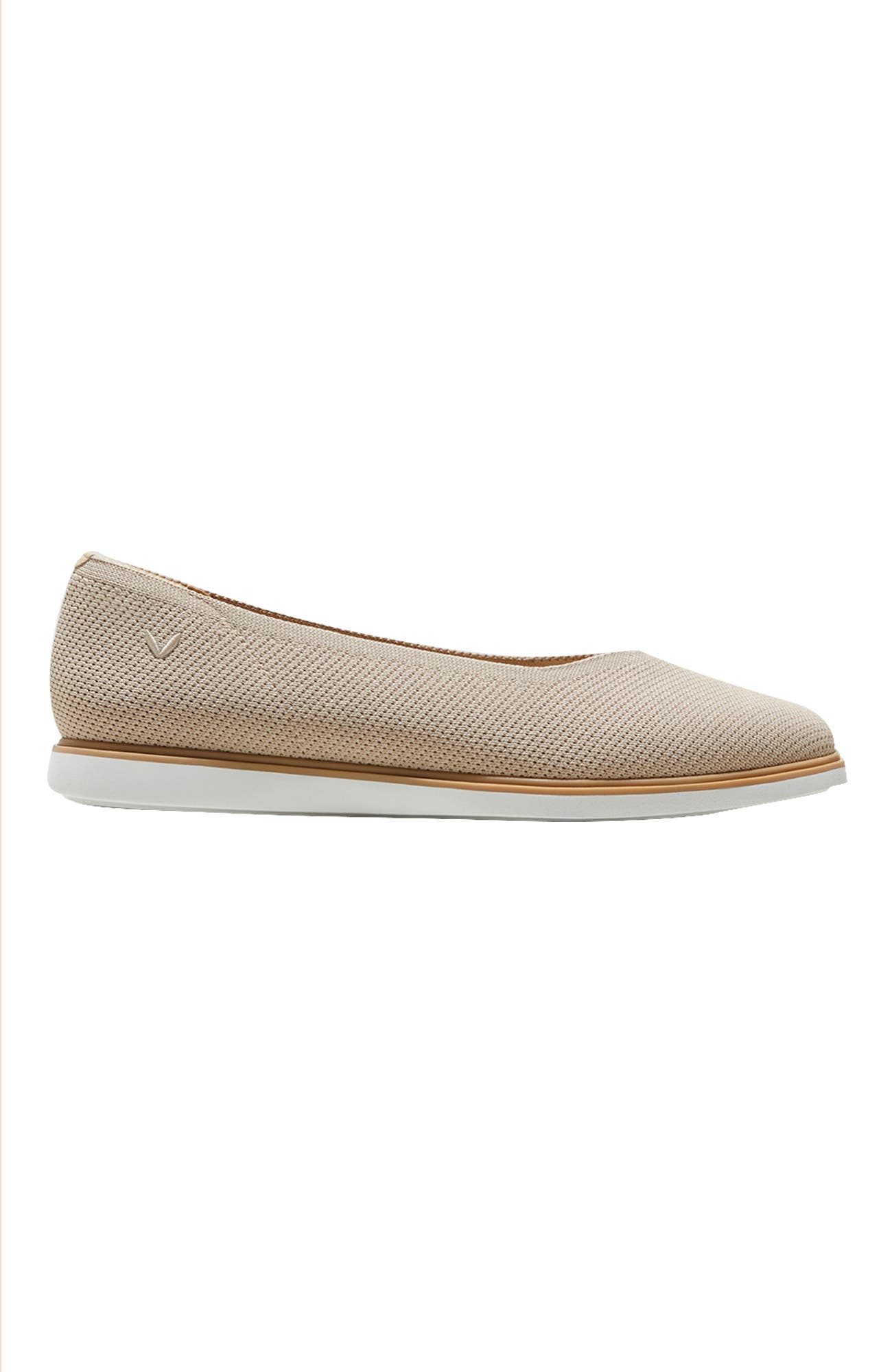 Mabel Square-Toe All-Day Standing Flats, Alternate, color, Almond