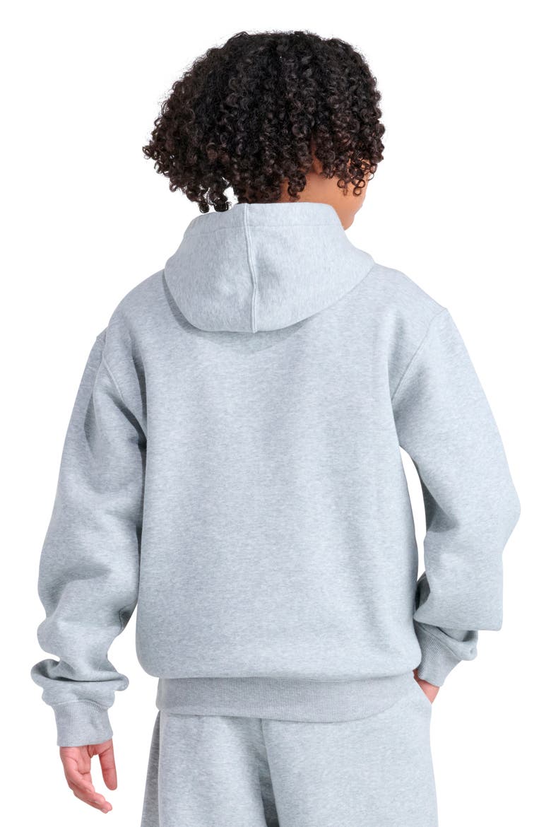 Kids' Essential Fleece Hoodie, Alternate, color, GREY HEATHER
