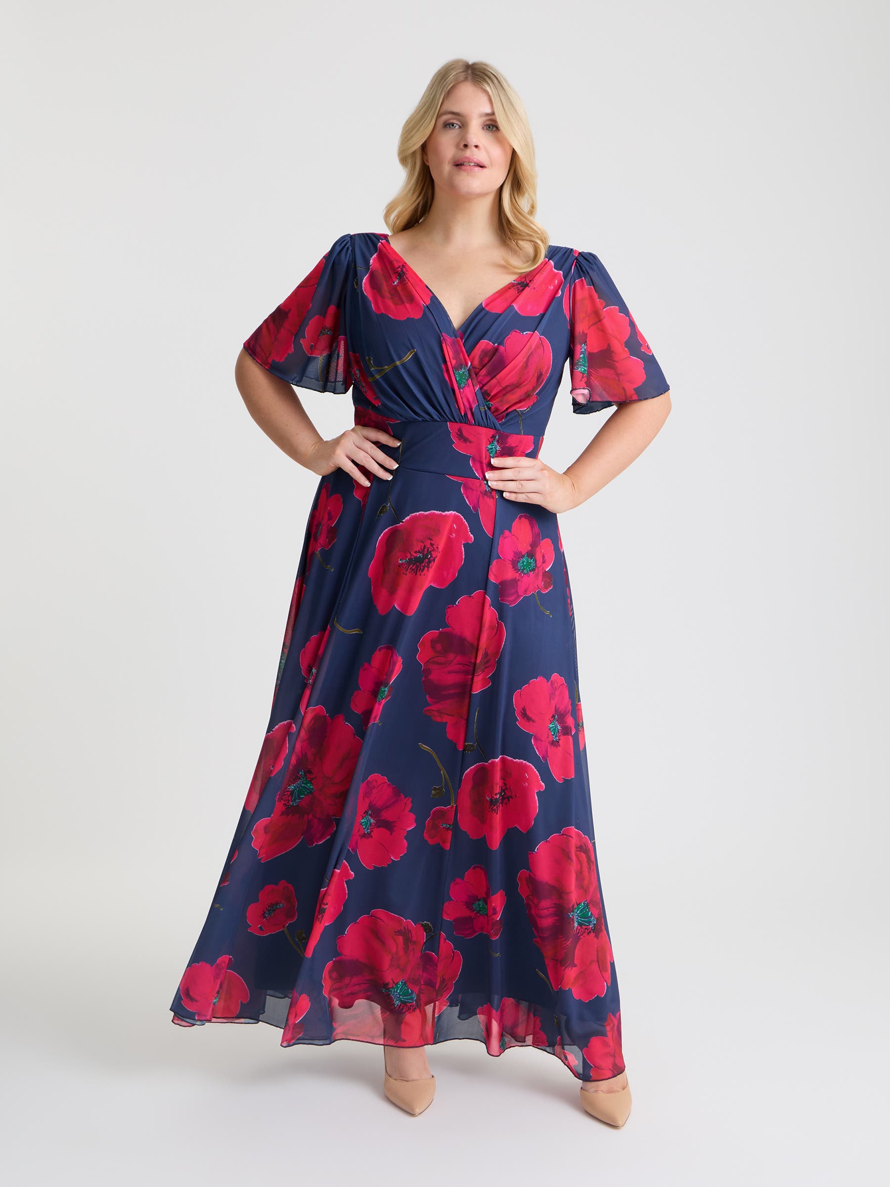 Navy Red Poppy