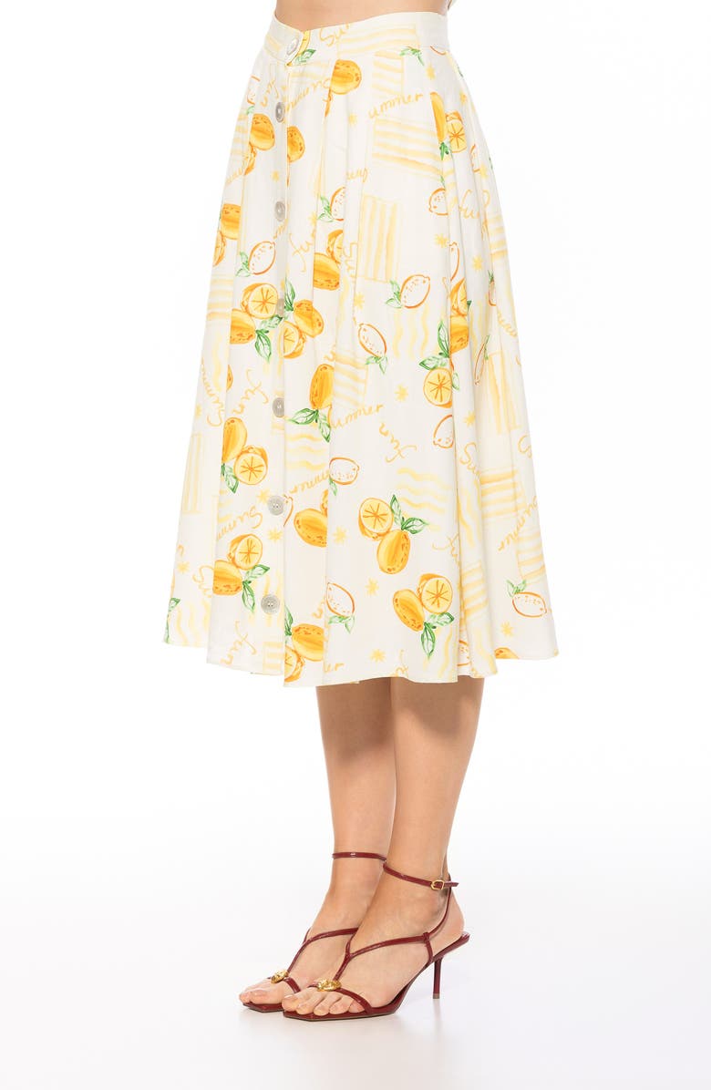 Alexia Admor Maya Midi Skirt, Alternate, color, Lemoncello