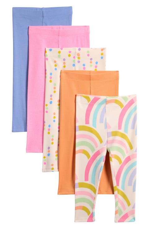 Kids' 5-Pack Ribbed Leggings (Baby, Toddler & Little Kid)