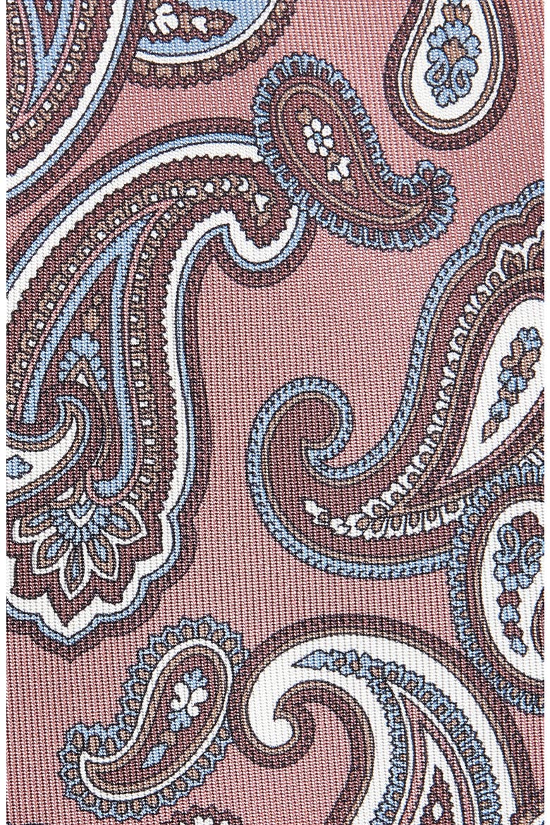 Crav Paisley Silk Tie, Alternate, color, OLD ROSE/ BROWN