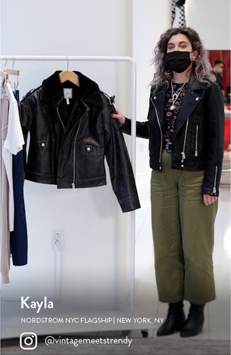 Faux Shearling Moto Jacket, sales video thumbnail