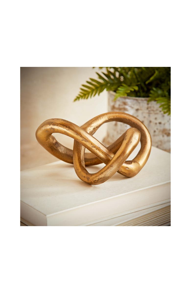 tag Element Knot Decorative Sculpture Antique Brass Home Decor, Alternate, color,