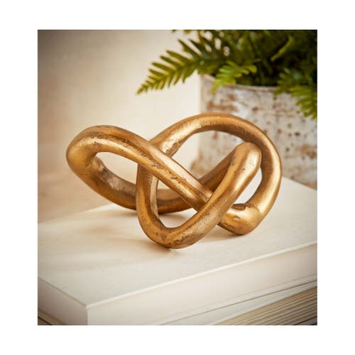 Tag Element Knot Decorative Sculpture Antique Brass Home Decor In Gold