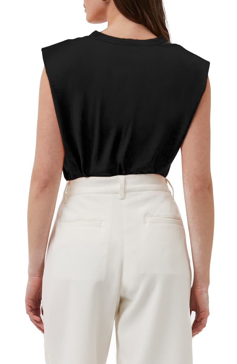 French Connection Shoulder Pad Crepe Tank, Alternate, color,