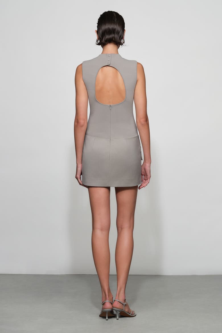 Vander Knit Combo Mini Dress, Alternate, color, Dove