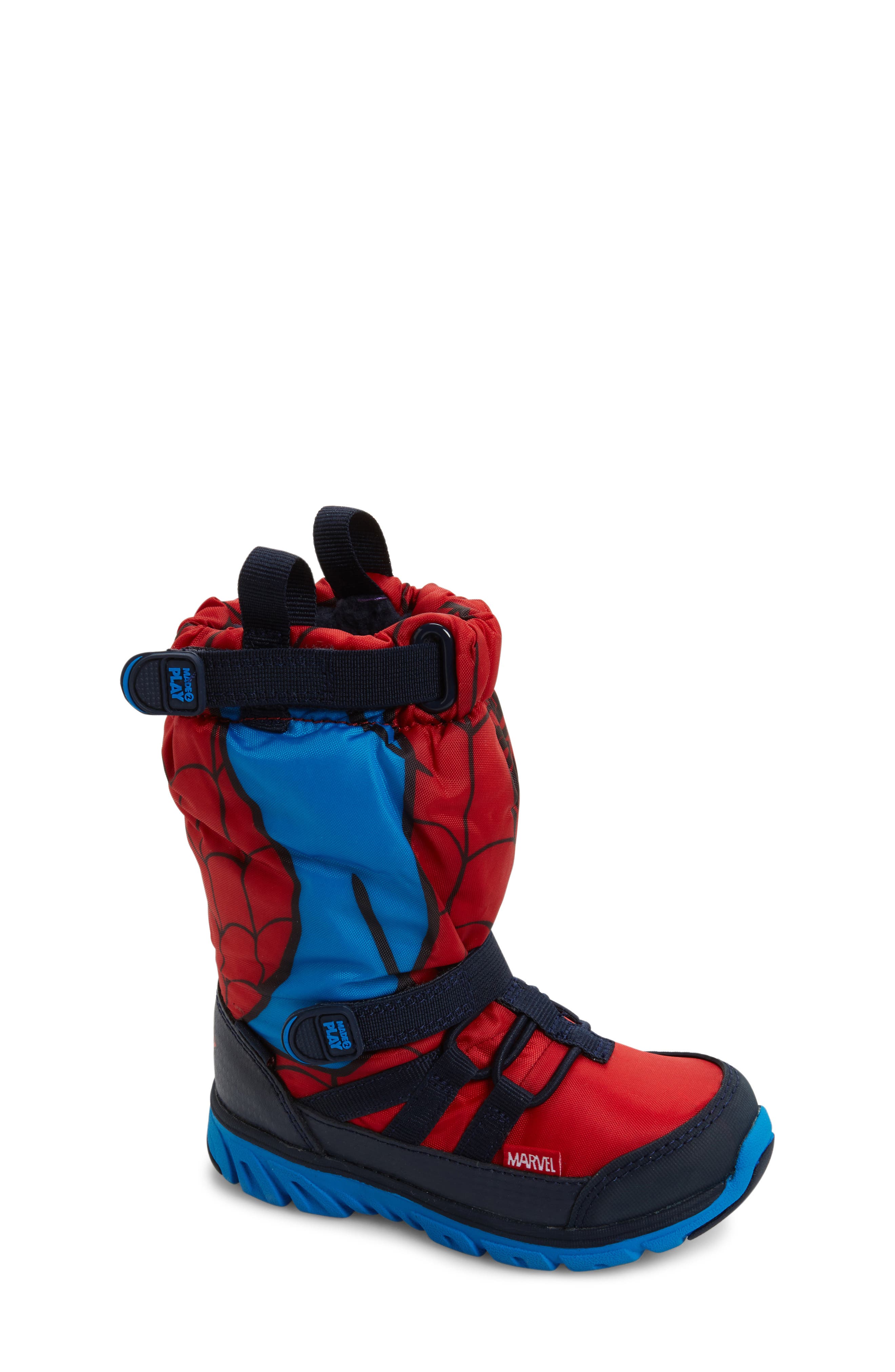 Stride Rite Made2Play<sup>®</sup> Spiderman Water Resistant Boot, Main, color, 