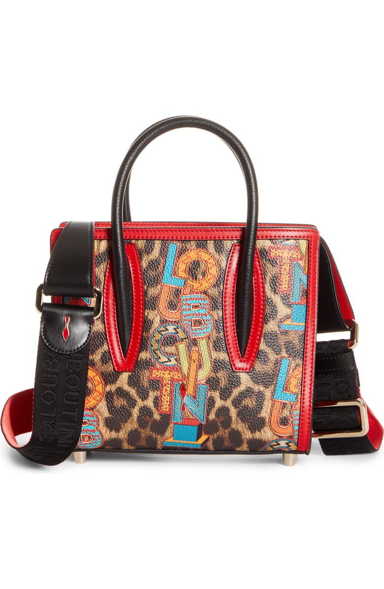 Christian Louboutin Mini Paloma Loubielo Print Calfskin Leather Satchel, Main, color,
