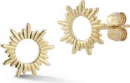 Ember Fine Jewelry 14k Gold Sun Stud Earrings