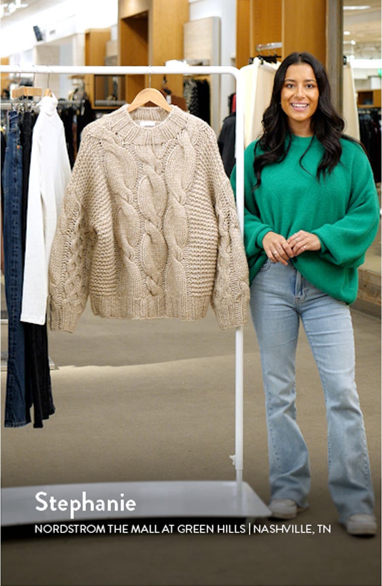 Chunky Cable Stitch Sweater, sales video thumbnail