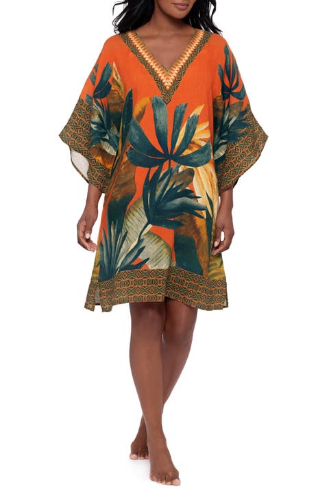 Tropicale Sole Linen Cover-Up Tunic