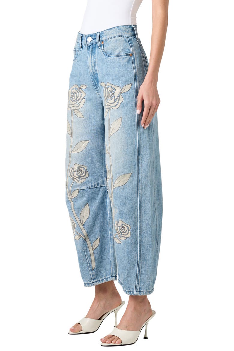 Embroidered Barrel Leg Jeans, Alternate, color, TOGETHER AGAIN