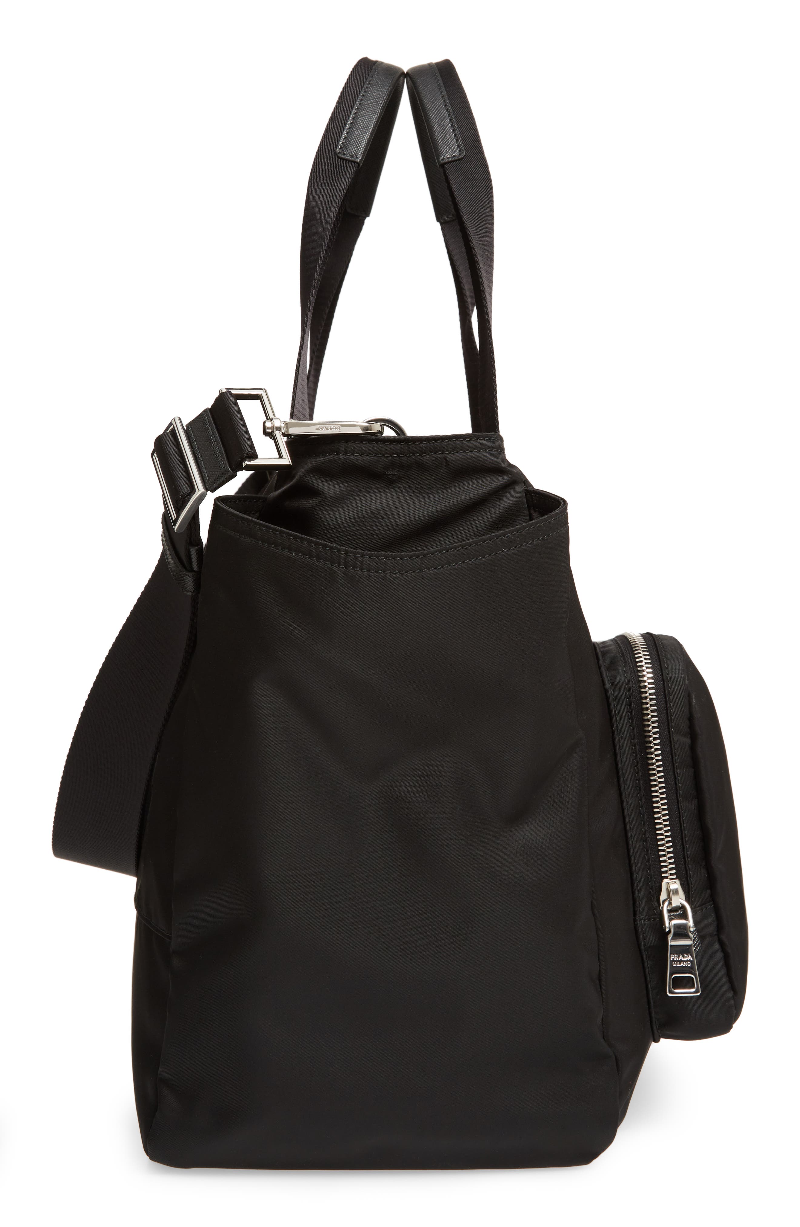 Prada Vela Nylon Baby Bag, Alternate, color, 