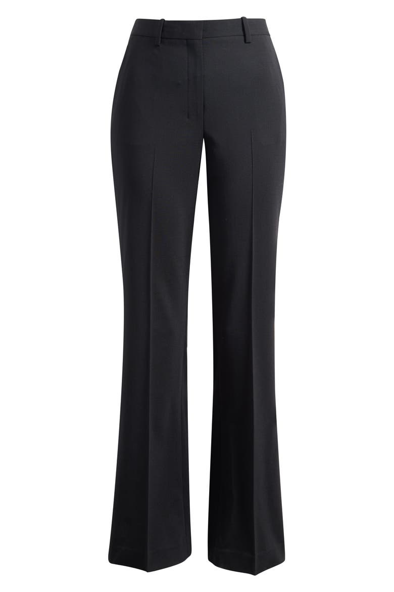 Stretch Wool Trousers, Alternate, color, BLACK