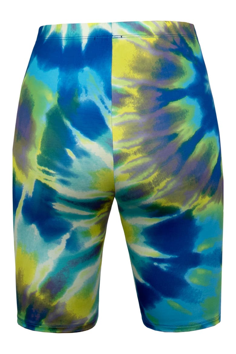 Khloe Tie Dye Bike Shorts, Alternate, color, YELLOW SPIRAL TIE DYE