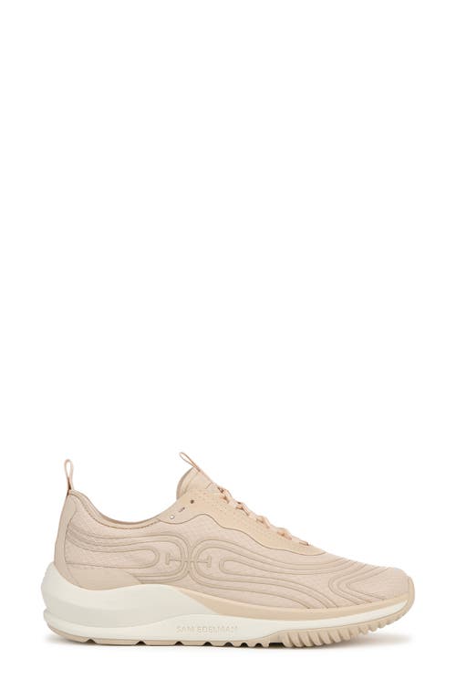 Sam Edelman Miles Lace Up Performance Sneaker Ecru Sand Mesh In Ecru Sand