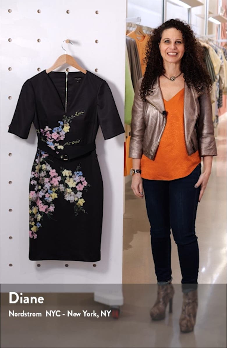 Soliaa Pergola Floral Body-Con Dress, sales video thumbnail