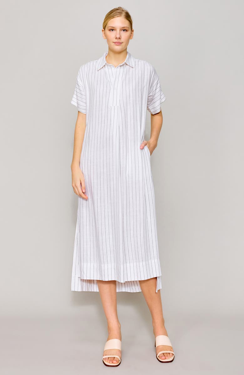 MELLODAY Stripe Belted Shirtdress, Alternate, color,
