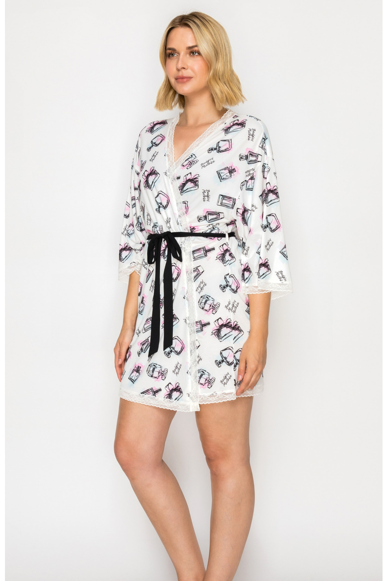 Yummy Jersey Cozy Robe, Alternate, color, Cream Perfume