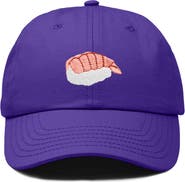 Dalix Shrimp Sushi Embroidered Dad Cap