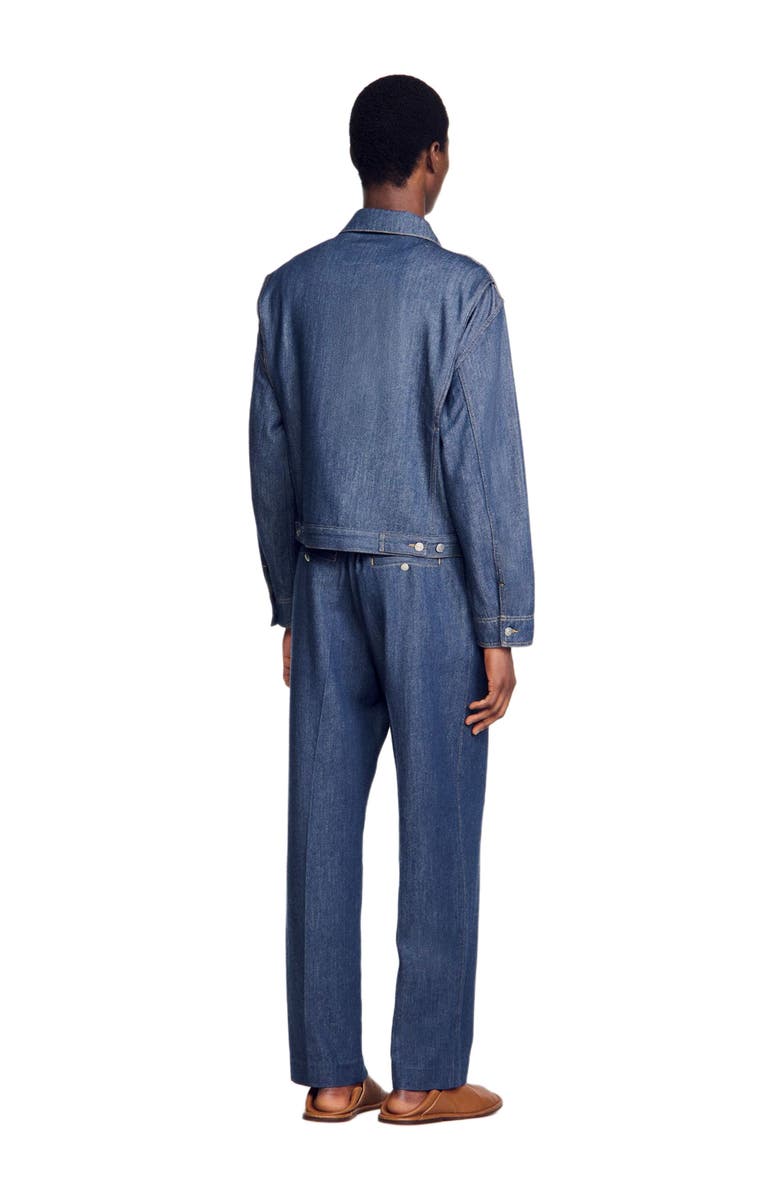 SANDRO Chambray jacket, Alternate, color, Raw-Denim