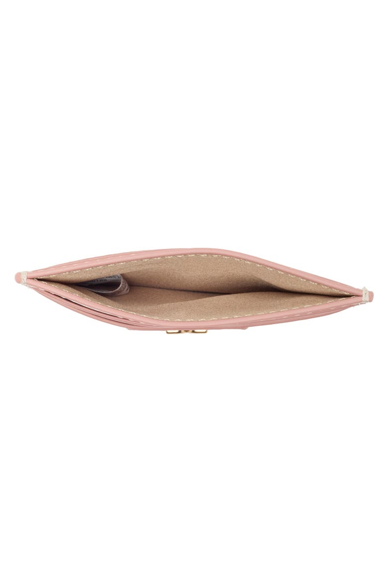 Harper Monogram Faux Leather Card Case, Alternate, color, CORAL