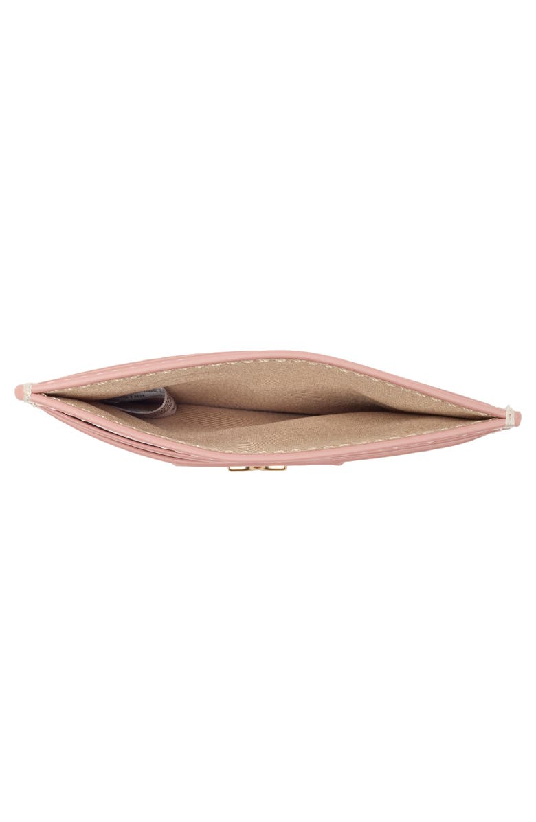 Sam Edelman Harper Monogram Faux Leather Card Case, Alternate, color, Coral