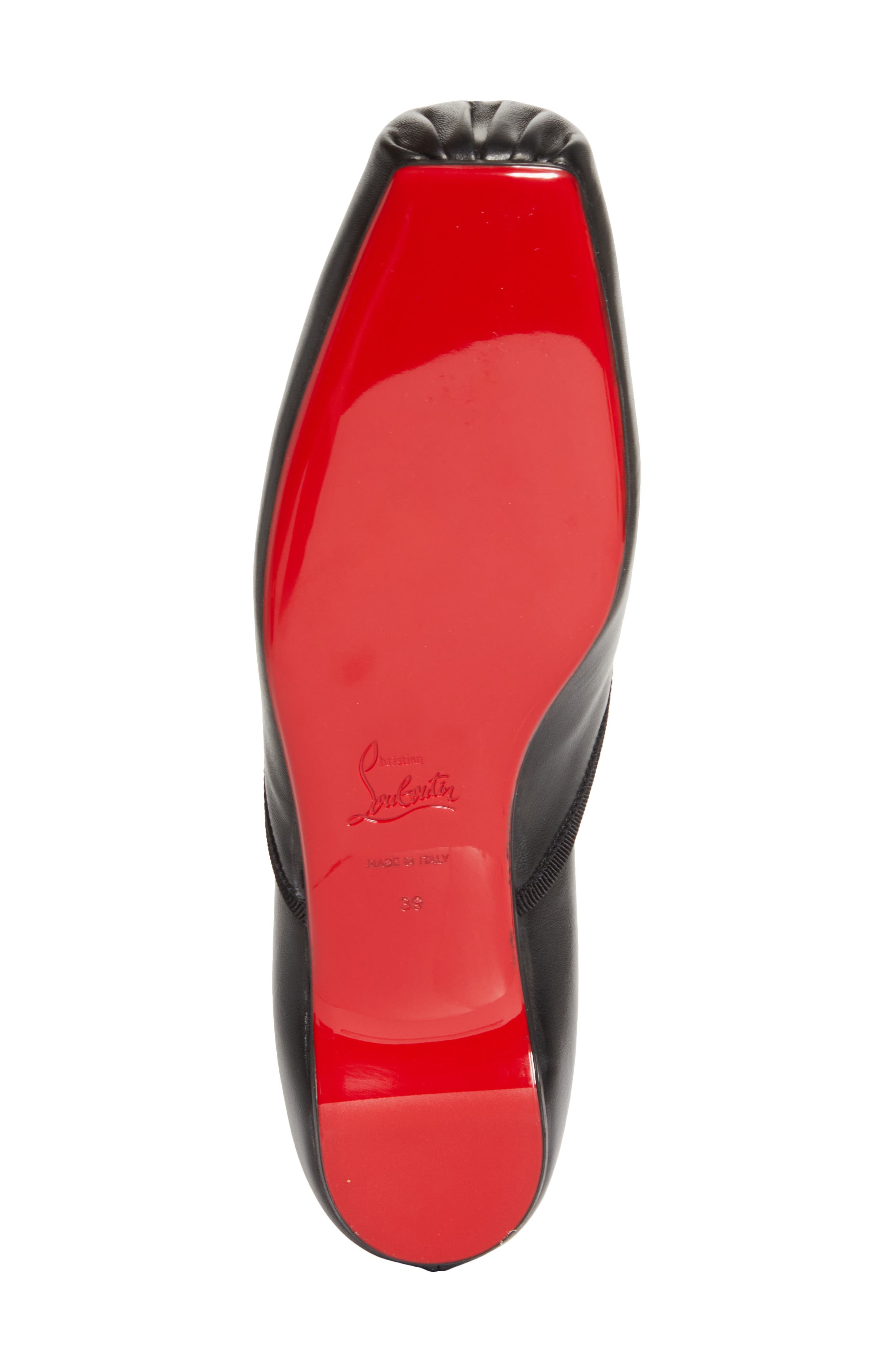 Christian Louboutin Cassiasticina Ballet Flat, Alternate, color, Black/ Black