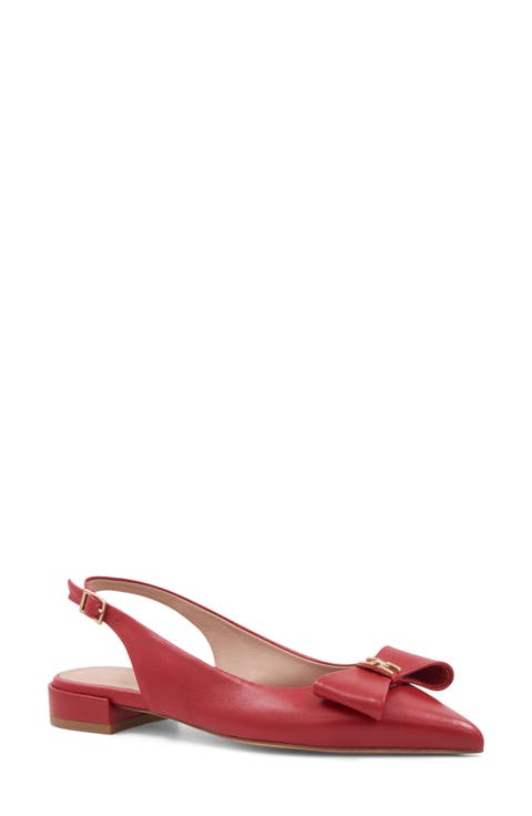 Bella Pointed Toe Slingback Flat (Women)