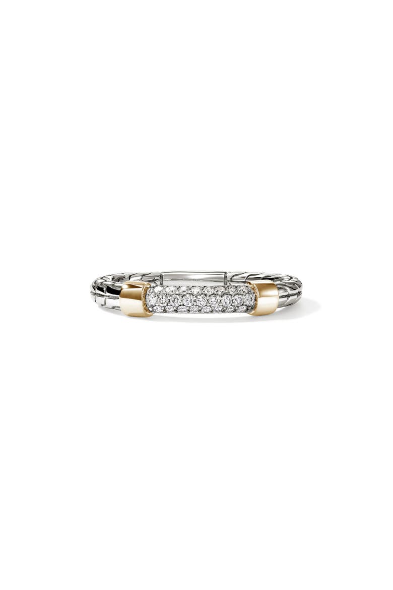 JH Essentials 14K Gold Ring, 3mm, Main, color, SILVER AND GOLD WHITE DIAMOND