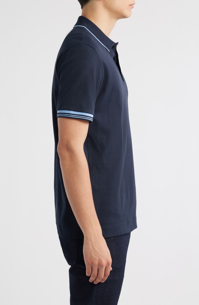 BOSS Parlay Tipped Cotton Polo, Alternate, color, Dark Blue