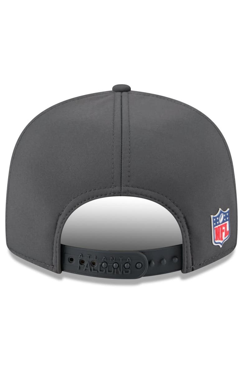Men's New Era Charcoal Atlanta Falcons 2025 Sideline Cold Weather Split Panel 9FIFTY Snapback Hat, Alternate, color, Charcoal