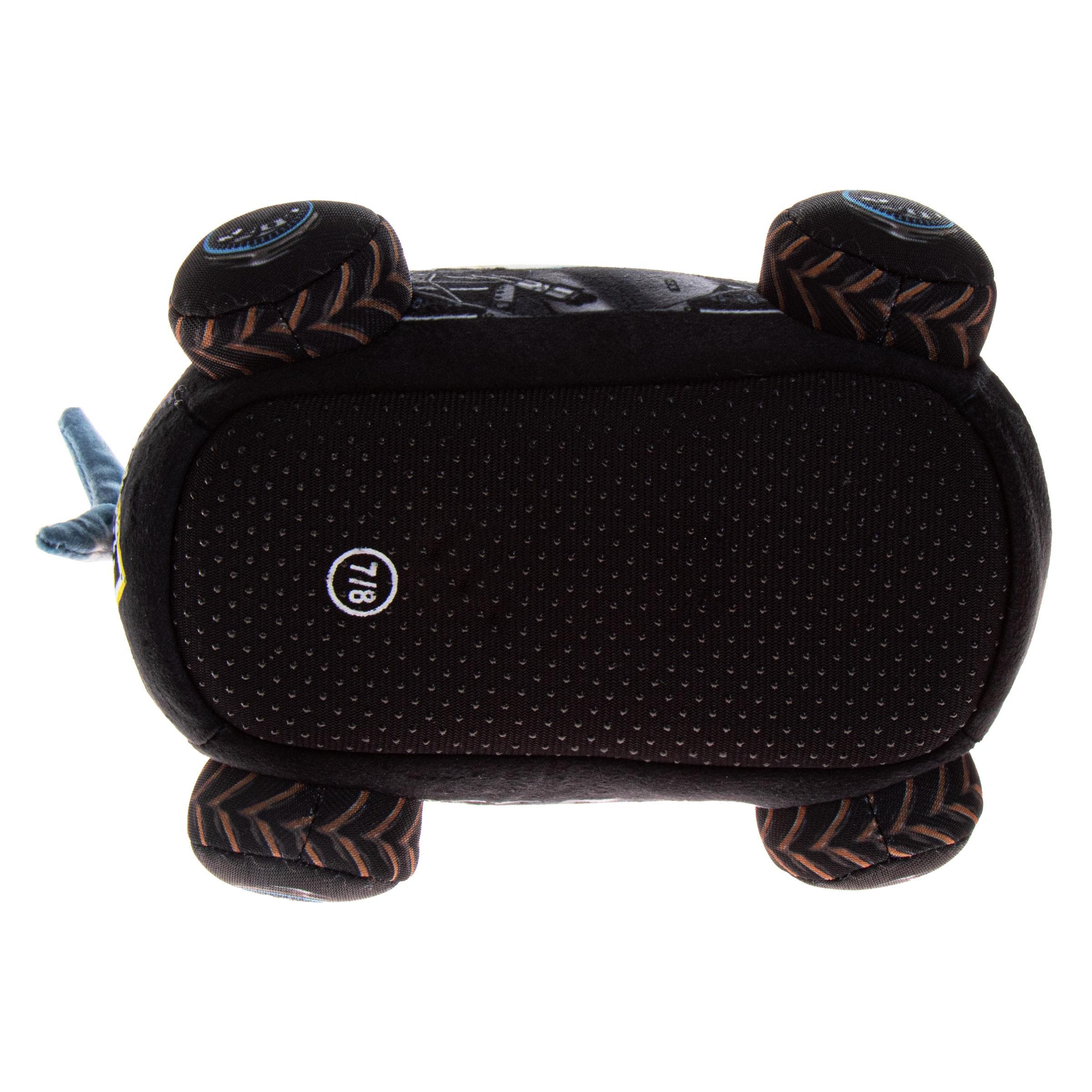 Monster Jam "Megalodon" Boys' 3D Plush Slippers, Alternate, color, Blue Black