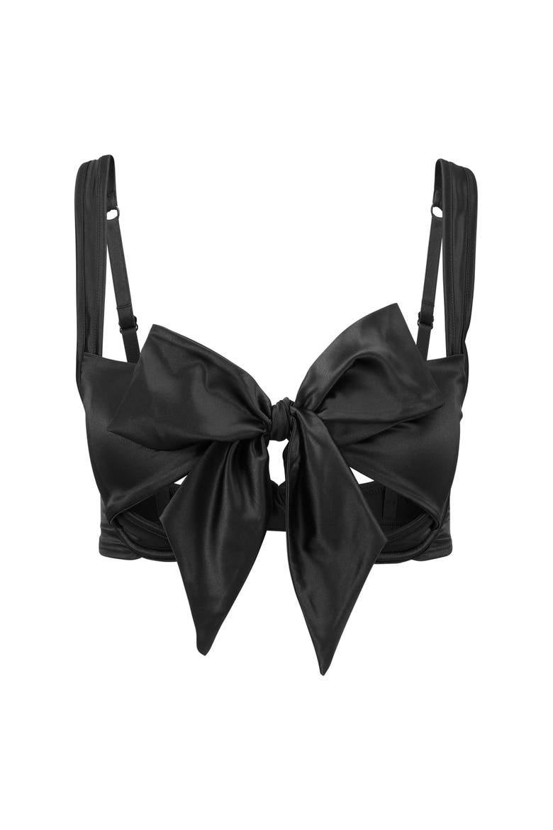 Gynger Unlined Quarter Cup Bra, Alternate, color, Black