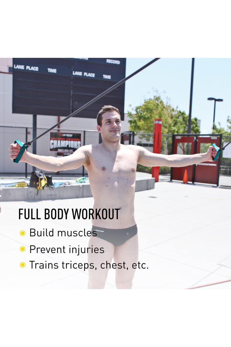 Dryland Cords Swim Resistance Bands for Strength and Flexibility Simulates Swim Strokes All, Alternate, color, Blue