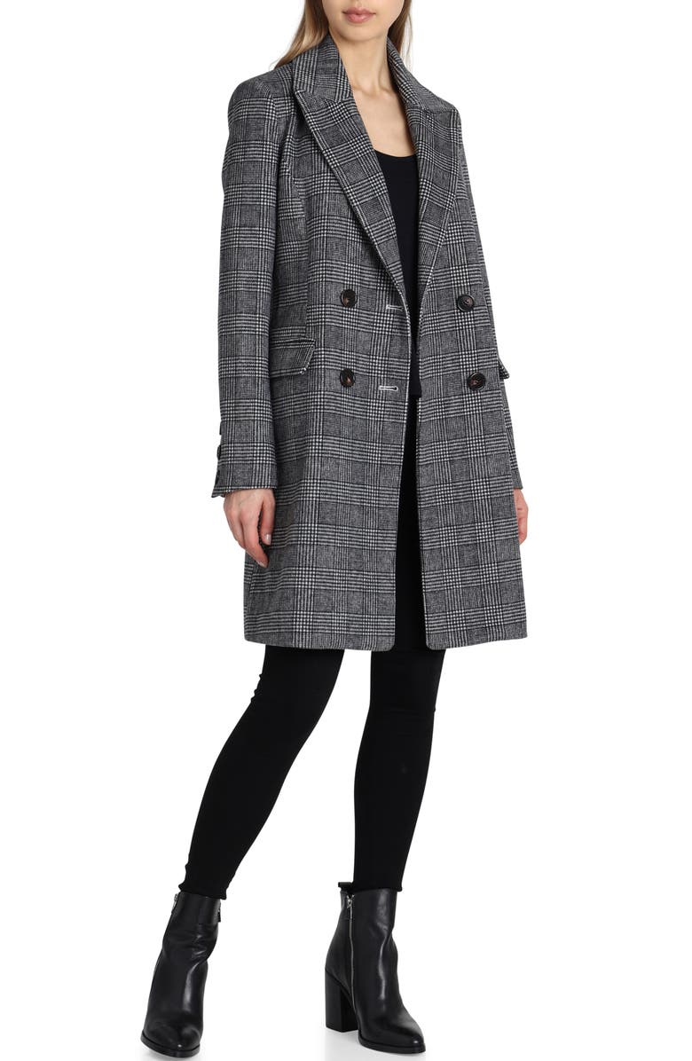 Avec Les Filles Plaid Coat, Main, color, 
