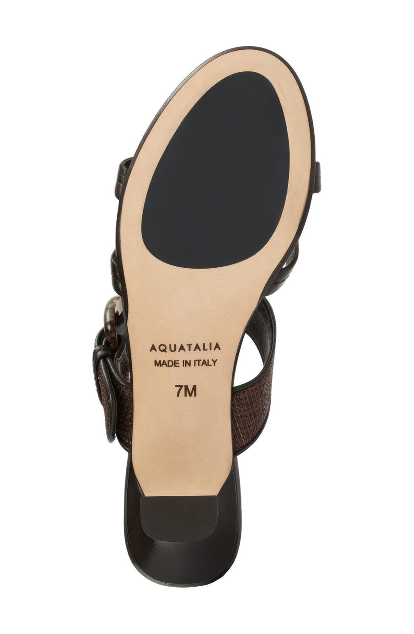 Aquatalia Bambi Weatherproof Kitten Heel Slide Sandal, Alternate, color, Espresso Multi