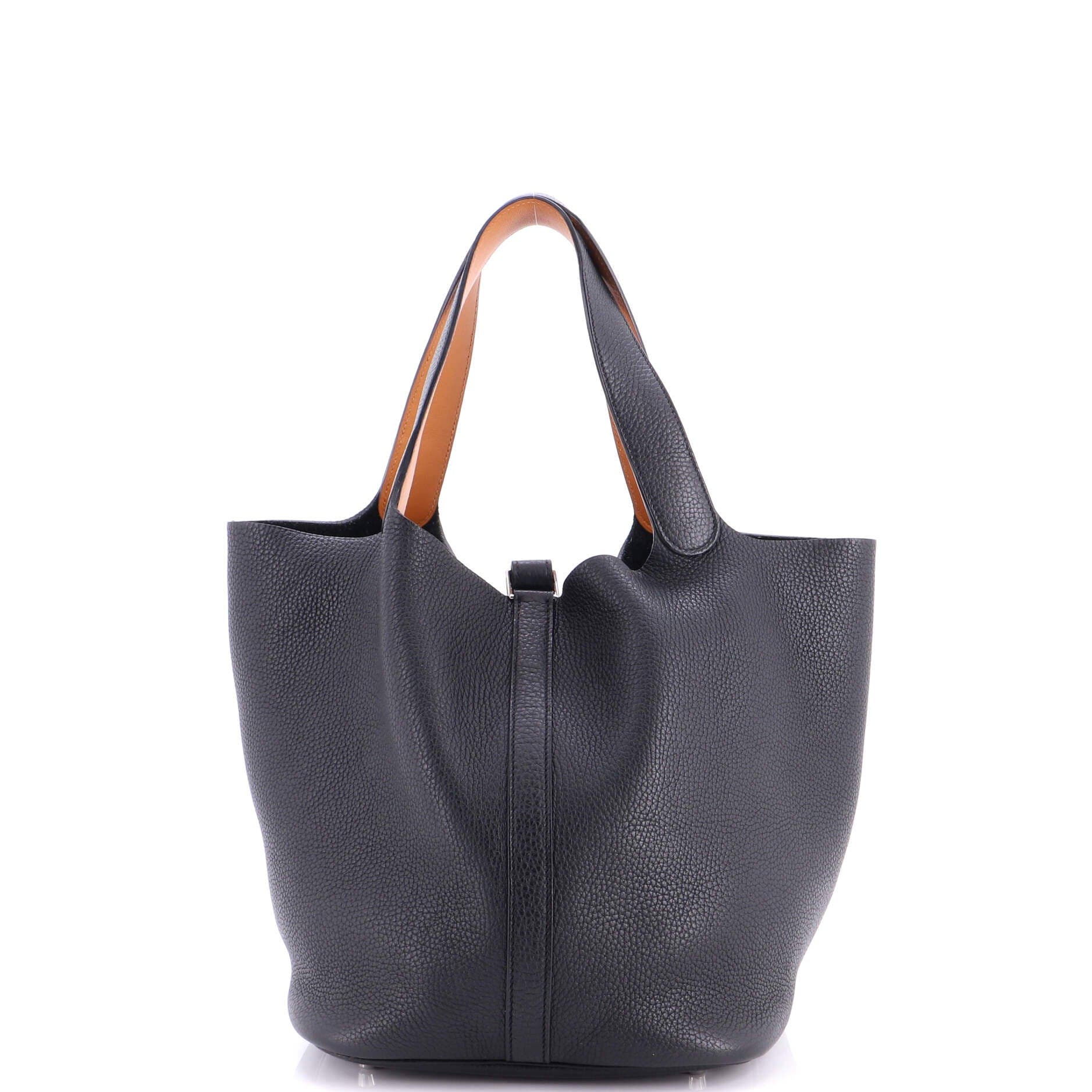 Eclat Picotin Lock Bag Clemence GM, Alternate, color, Noir