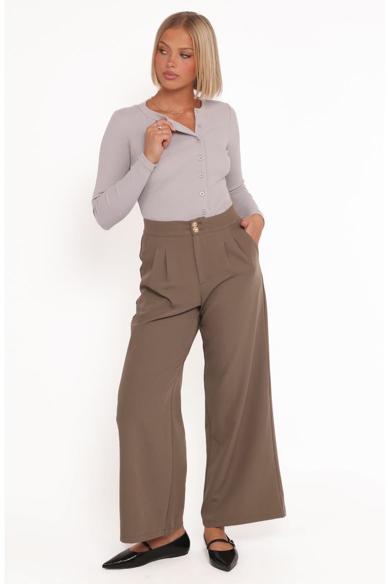 Curtis Wide Leg Pants, Alternate, color, TAUPE
