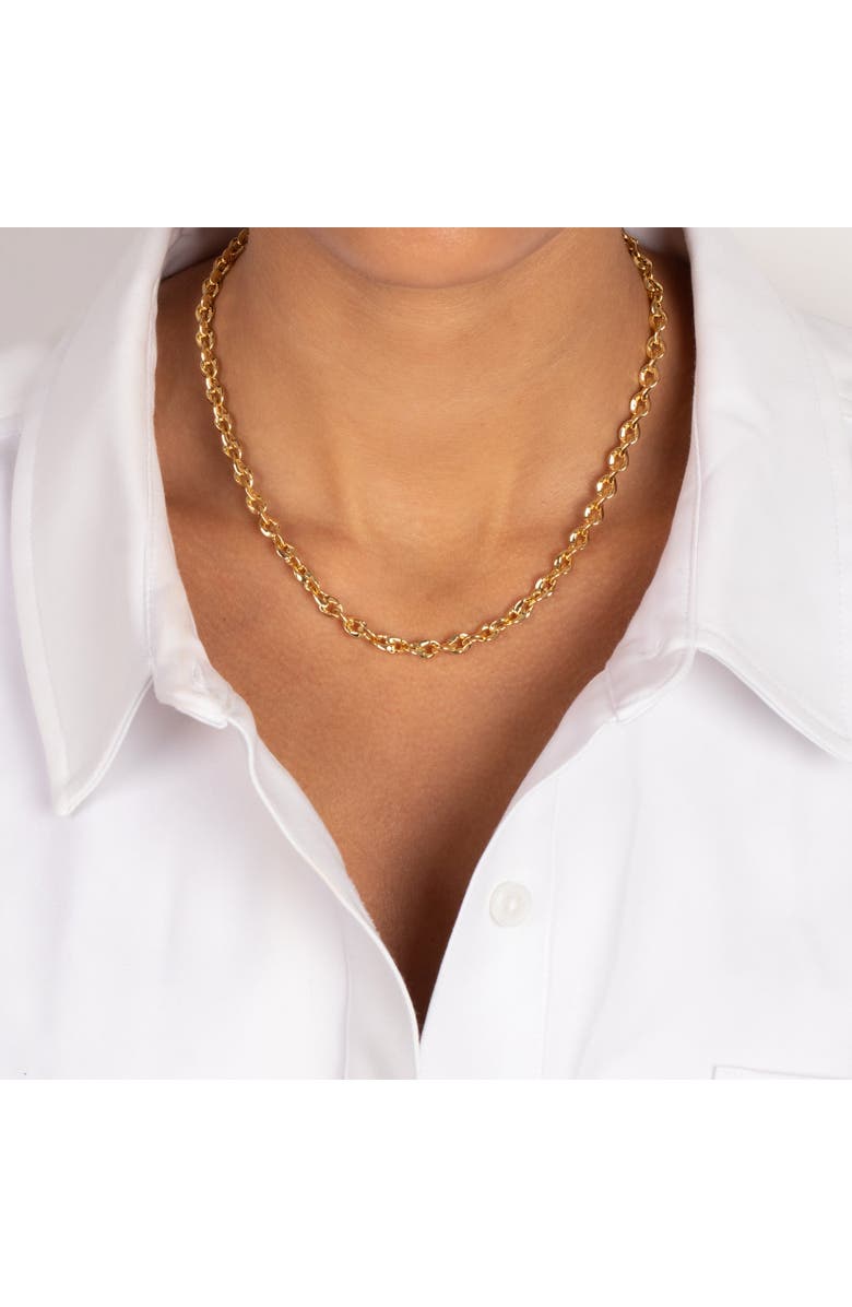 BY ADINA EDEN Solid Thick Link Chain Necklace, Alternate, color, Gold