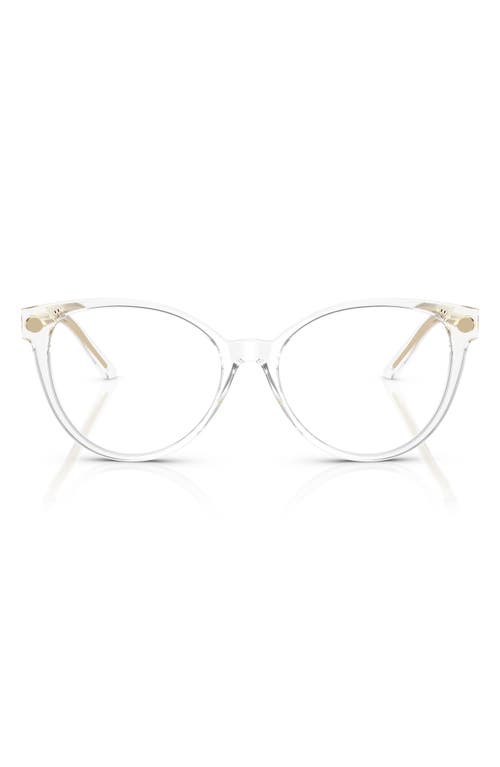 Versace 52mm Cat Eye Optical Glasses In Crystal