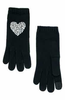 Tech Cashmere Gloves with Crystals